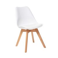SEDIA FLORA GAMBE LEGNO BIANCO