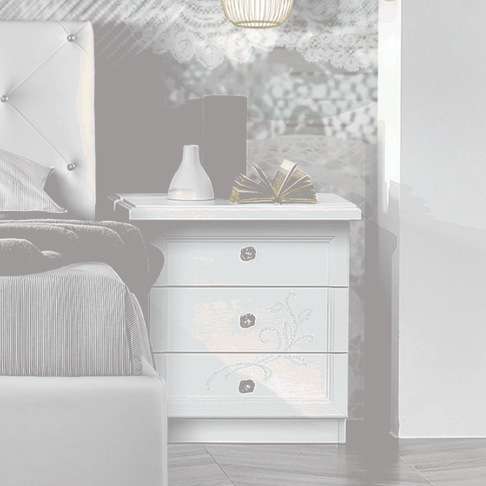 COMODINO SARA FRASSINO BIA C/GLITTER main product photo