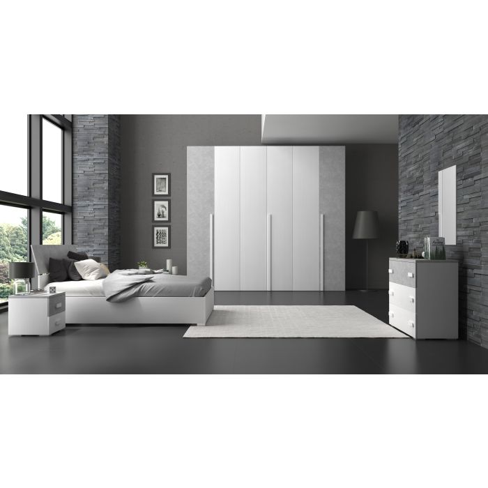 MILA CAMERA MATRIMONIALE BIANCO CEMENTO main product photo