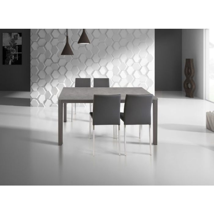 TAVOLO 110+50 x70 STRUT METALLO TOP GRIGIO CEMENTO - 847 main product photo