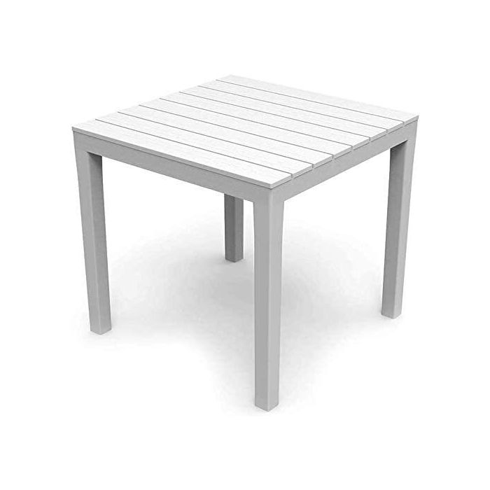 TAVOLO DA GIARDINO BALI RESINA EFFETTO LEGNO BIANCO main product photo