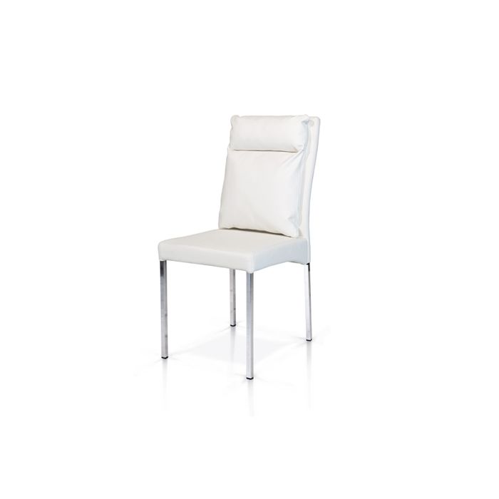 SEDIA IMB.TA RIVESTITA IN ECOPELLE BIANCA ART 952 main product photo