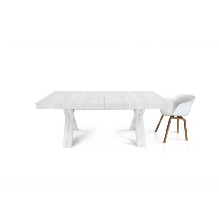 Tavolo nobilitato finitura bianco consumato - 180x100 6 all. cm.50 main product photo