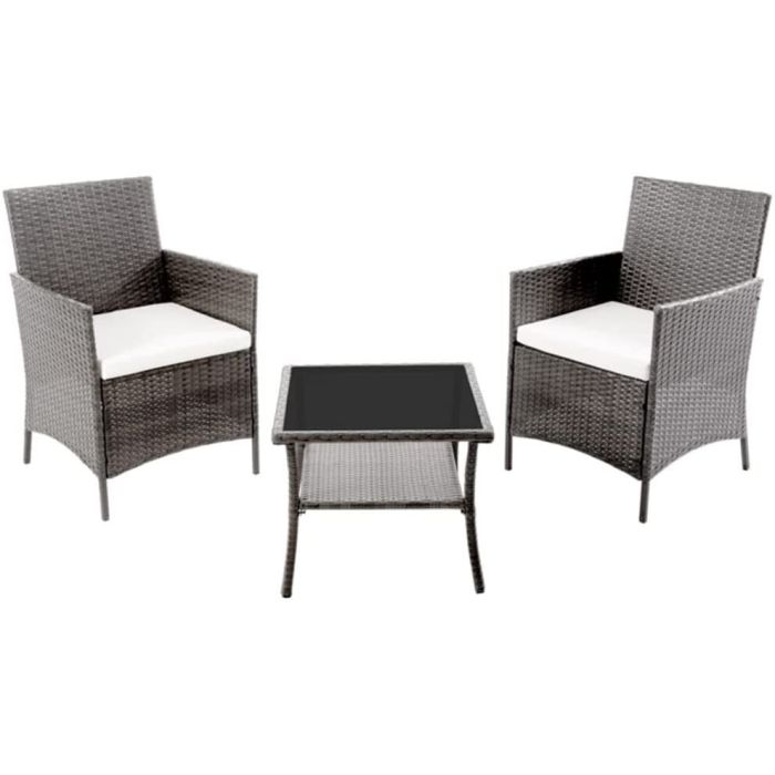 SET GIADINO RITA POLIRATTAN 3PZ. C/CUSCINI ECRU' 760/16 main product photo