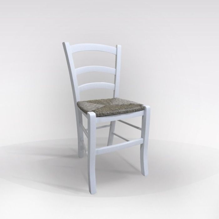 SEDIA VENEZIA LACC BIANCA FOND.PAGLIA SED536 main product photo