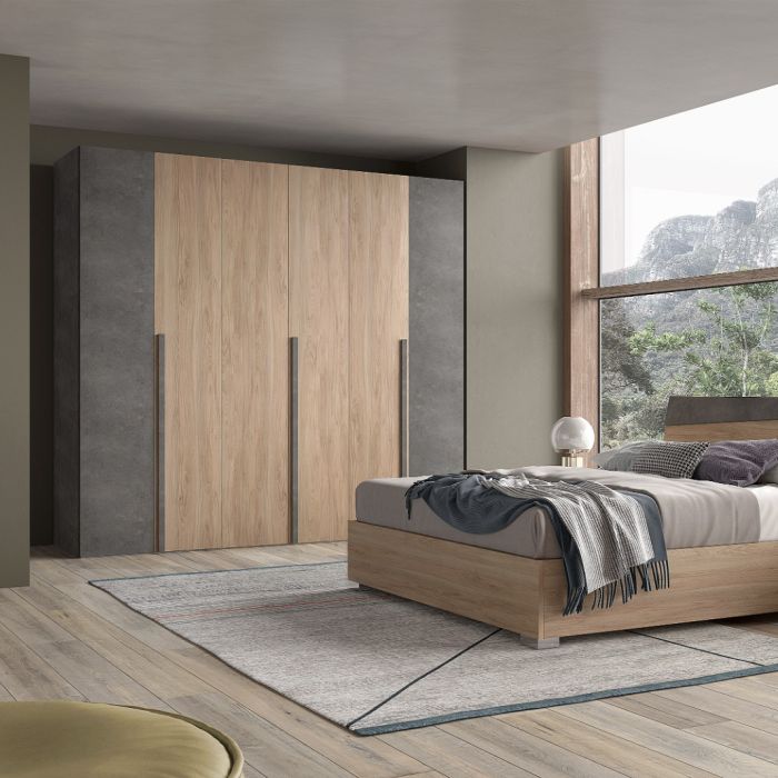 CAMERA MATRIMONIALE ONIX 6 ANTE BATTENTI NOCE OSSIDO main product photo