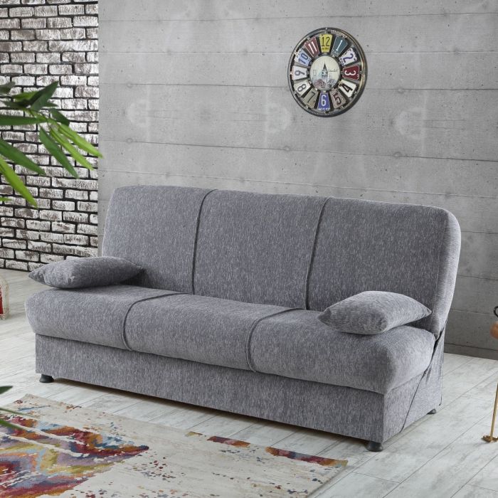 DIVANO LETTO 3P ROBY TESSUTO KETEN 108 GREY DL999 main product photo
