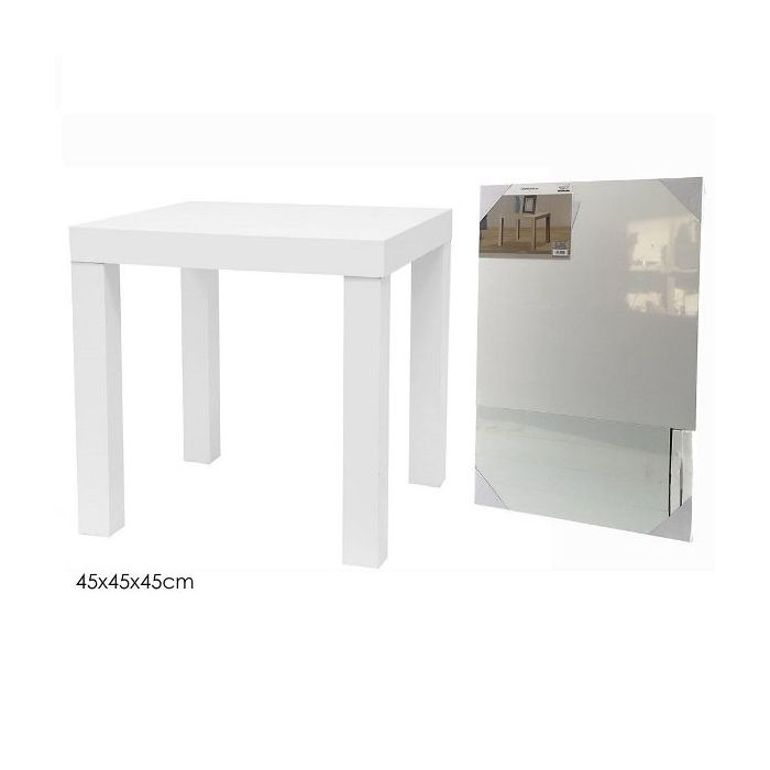 TAVOLINO LEGNO 45X45X45CM BIANCO main product photo