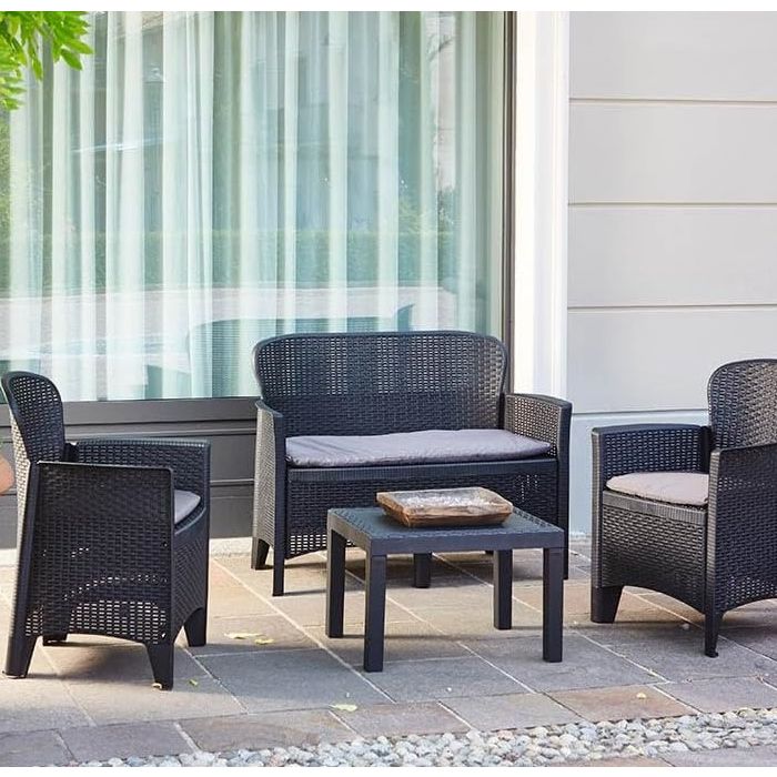 SET GIARDINO JUNGLE ANTRACITE C/CUSCINO DIV+ 2 POLT+ TAV main product photo