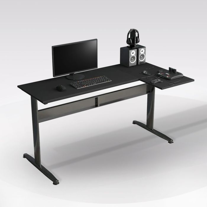 SCRIVANIA IN LAMINATO NERO E METALLO NERO NON REV. SCR5543 main product photo