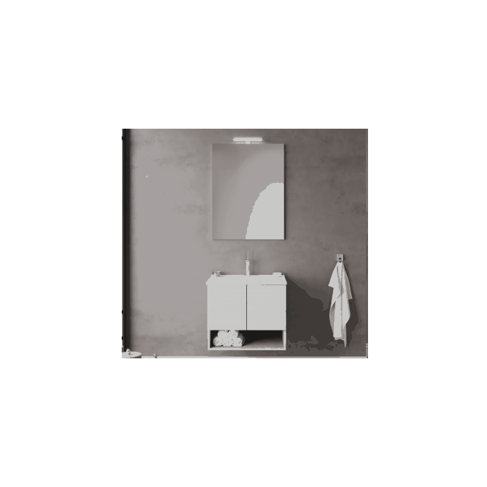 BASE OSLO SOSP 2 A+LAVABO CM.60+SPECCHIO LED+LAMP ROV/GR main product photo