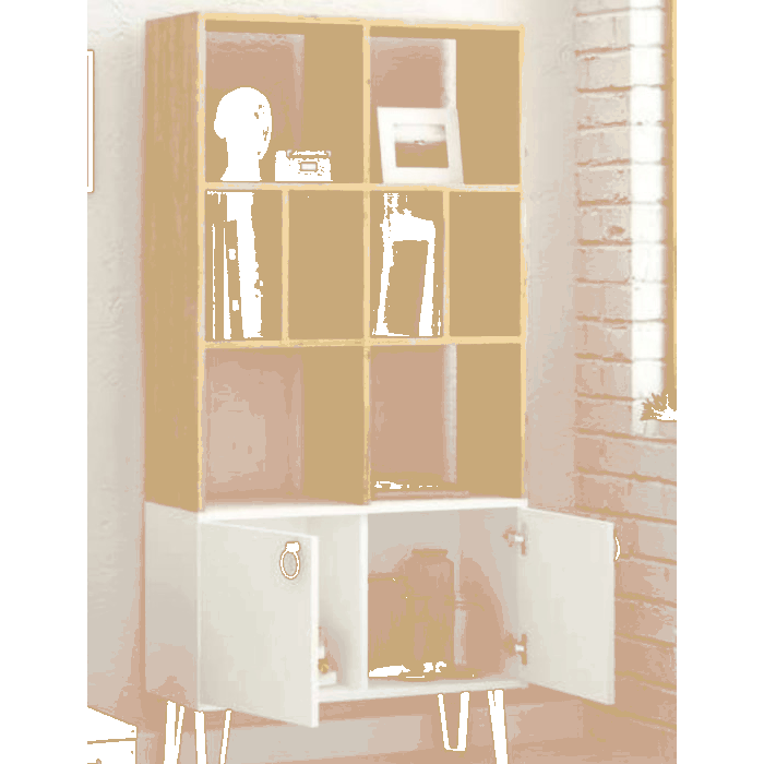 LIBRERIA NICE C/ANTA ROVERE-BIANCO ART. BENEOAK main product photo