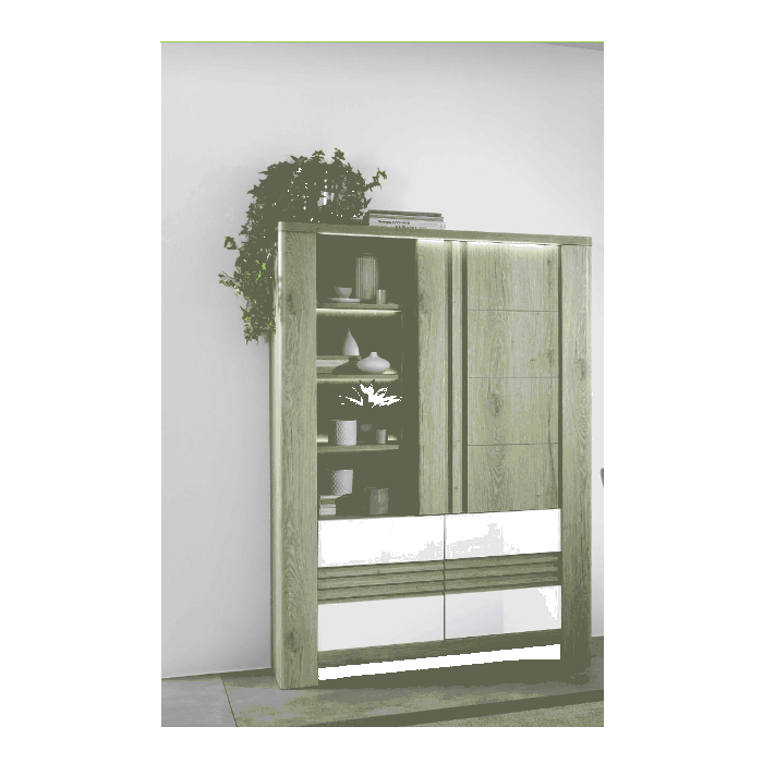 VETRINA 3A C/LED PALAZZO ROVERE/BIANCO VE3994/220440003 main product photo