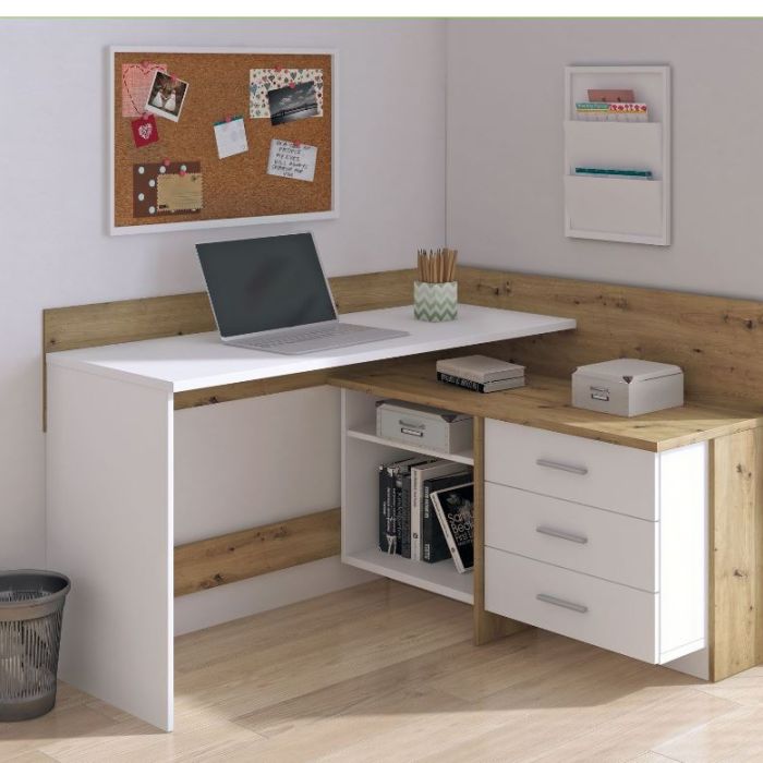 SCRIVANIA ANG. BERGAMO COL. ARTISAN/BIANC L.130 P.112 SCR3184 main product photo