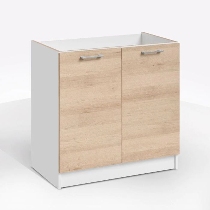 BASE CUCINA ECO CM 80X46 H. 82 BIANCO E ROVERE ARTISAN BA8 main product photo