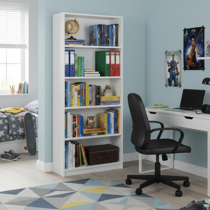 LIBRERIA 5 VANI BIANCO OPACO LB4084K87406 main product photo