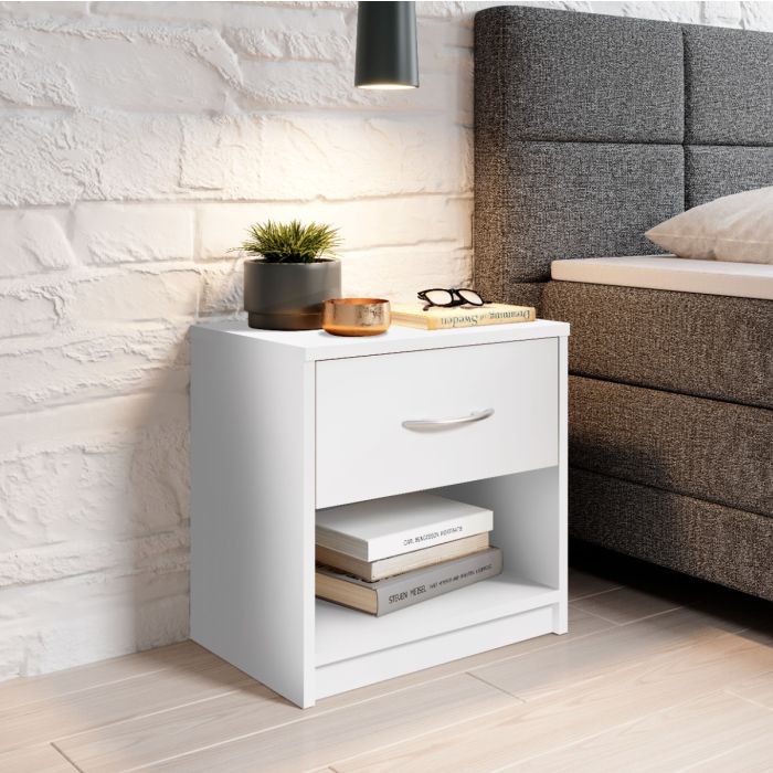 COMODINO PEPE 1 CASS. BIANCO MOD. 38533172 L.39 P.28 H.41 main product photo