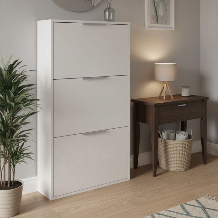 SCARPIERA 3 RIBALTE BIANCO LUCIDO DOPPIA PROFONDITA' SCA400K76804 main product photo