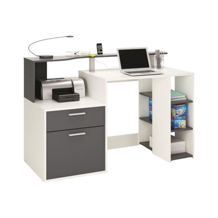 SCRIVANIA WORKSTATION FLIP BIANCO ANTRACITE main product photo