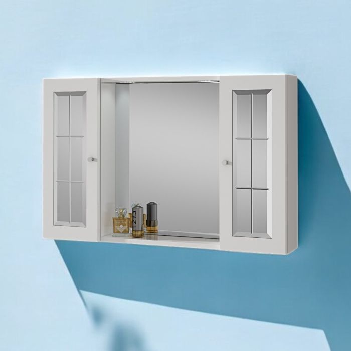 SPECCHIO BAGNO TIZIANA 2 ANTE LED 94,5H60,5P16 main product photo