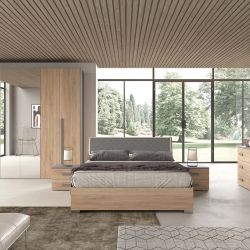 CAMERA MATRIMONIALE ASIA NOCE FANGO LED