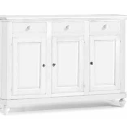 CREDENZA ARTE POVERA 3 PORTE BIANCA