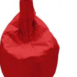 POUFF SACCO  ECOPELLE ROSSO