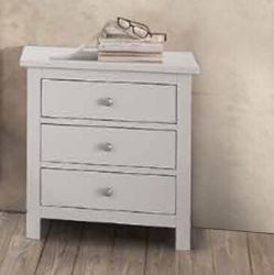 COMODINO BIANCO STILE ARTE POVERA