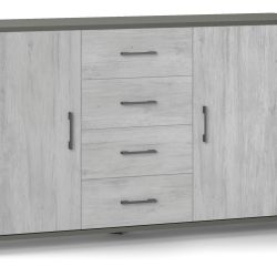 MOBILE 2 ANTE+ 4 CASS A 779TTQB030 153X41X86 CM TITANIO-QUERCIA BIANCO