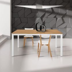 TAVOLO ROVERE 110x70 1 ALL. 50 STRUTTURA METALLO - 835