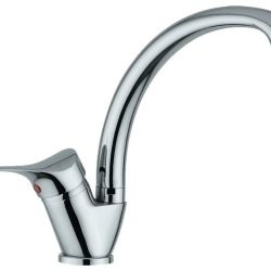 Miscelatore lavello cucina canna fusa alta