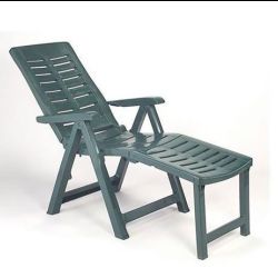 POLTRONA ARIZONA RES. PIEGH MULTIPOS. VERDE C/POGGIAPIEDI