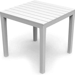 TAVOLO DA GIARDINO BALI RESINA EFFETTO LEGNO BIANCO