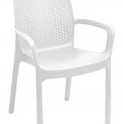 POLTRONA DA ESTERNO IMPILABILE MOD.REGINA-BIANCO