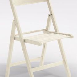 SEDIA PIEGHEVOLE ART.01L BIANCA LACCATA T13 01BIA