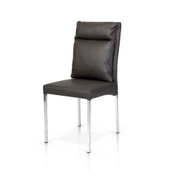 SEDIA IMBOTT RIVESTITA IN ECOPELLE GRIGIA ART. 954