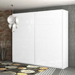 Armadio 2 ante scorrevoli bianco lucido