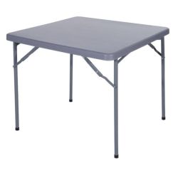 TAVOLO RESINA GAMBE PIEGHEVOLI GRIGIO 86X86X74 CM