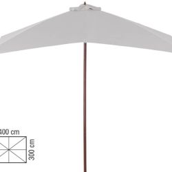 OMBRELLONE LEGNO RETT. ECRU' 3X4MT ART.781/2E