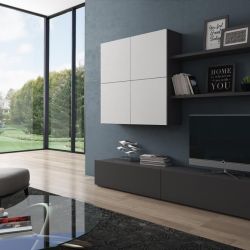 SOGGIORNO MODERNO GRAFITE/BIANCO FRASS. SG546