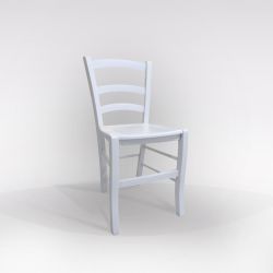 SEDIA VENEZIA LACCATA BIANCA FOND LEGNO SED535