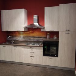 CUCINA COMPONIBILE AMBER L.330 ROVERE BROWN DX