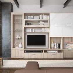 SOGGIORNO MASTER OLMO PERLA/BIANCO CM 300 SG215