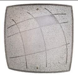 Plafoniera vela led 50x50 vetro diamantino bianco pan1