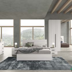 Camera matrimoniale Valery rovere nordico maniglia fango