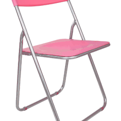 SEDIA PIEGH. COLOURS STRUT ACCIAIO SED. PLAST. ROSA ART.2803001