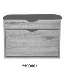 SCARPIERA A POUFF SONOMA C/CUSCINO MARRONE ART4199001 MIS:60X30X50H