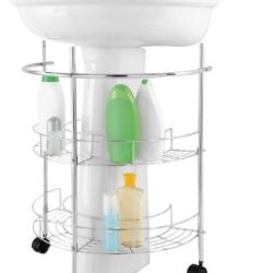 SOTTOLAVABO CROMATO CON ROTELLE