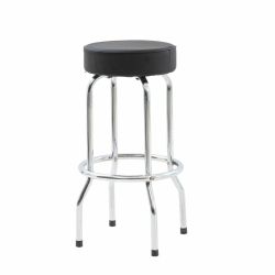 SGABELLO BENSON FISSO RIVESTITO IN SIMILPELLE NERO