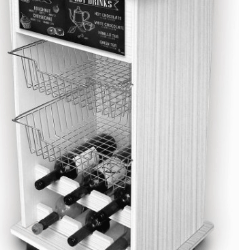 CARRELLO MULTISERVICE 29X39X65 BLACKBOARD